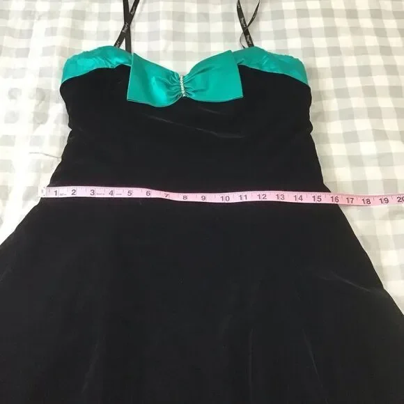 Joseph Ribkoff black velvet strapless ruffle tulle dress crinoline fit & flare 8 - Picture 12 of 16